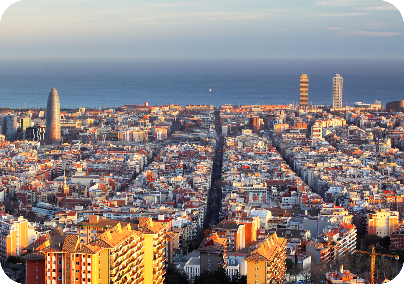 Imagen vista aérea de Barcelona